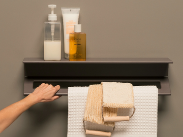 LISSOM - Aluminium towel rack / bathroom wall shelf by EVER Life Design - view 3